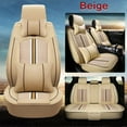 thumbnail image 3 of Maidao Car Seat Covers Leather Full Set for Chevrolet for Cruze 2008-2019 5 Seats Compatible Airbag Water Resistant Front Rear Cushion Protector Beige, 3 of 9