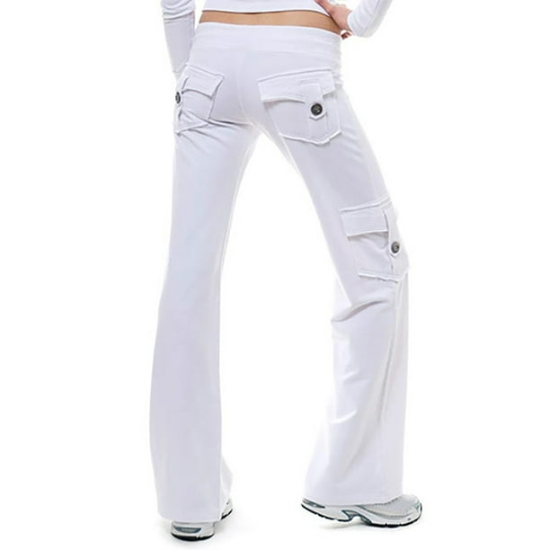 Women's Plus Size Flare Yoga Trouser Cargo Sports Stretchy Pockets