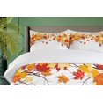 thumbnail image 3 of Ensemble de Housse de Couette, Image d'Érable Canadien Feuilles en Automne Doux, 3 of 6