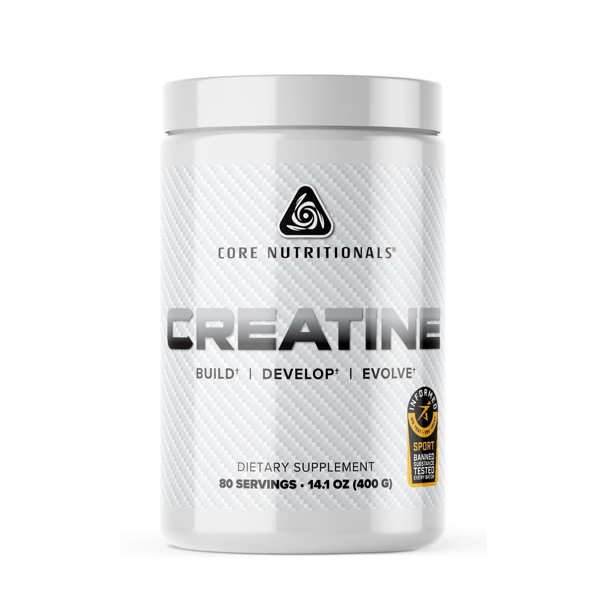 Core Nutritionals Creatine, Increases Strength and Muscle Growth, 5000 mg, 80 Servings