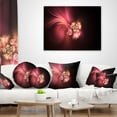 thumbnail image 4 of Designart Blooming Fractal Flower Magenta - Floral Throw Pillow - 16x16, 4 of 5