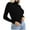 Black, variant on SEAOPEN Women's Turtleneck Sweater Long Sleeve Ribbed Fitted Turtle Neck Casual Fall Fashion Basic Layering Knit Top Today Beige,L