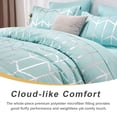thumbnail image 5 of Davulos Blue Queen Comforter Set 7 Pieces,Geometric Luxury Bed in a Bag for Bedroom,Bedding Sets with Comforters,Sheets,Pillowcases & Shams, 5 of 9