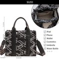 thumbnail image 5 of Sunyuer Women Fringed Denim Crossbody Tote Bag, Vintage Quilted Top Handle Handbag, Large Capacity Casual Shoulder Purse with Detachable Adjustable Wide Strap, 5 of 8