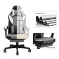 thumbnail image 4 of Computer Gaming Chair Office Chair with Footrest Headrest Lumbar Support Ergonomic Swivel Adjustable Recliner, Gray, 4 of 6