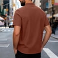 thumbnail image 6 of Men’s Short Sleeve Cotton Linen Shirt Summer Beach Casual Top, 6 of 9
