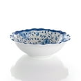 thumbnail image 3 of Elama Blue Garden 12 Piece Scalloped Lightweight Melamine Dinnerware Set in Blue, 3 of 11