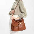 thumbnail image 4 of CoCopeaunts Multi Pocket Tote Bag for Women PU Leather Satchel Bags Shoulder Handbags Large Handle Satchel Laptop Bag, 4 of 5
