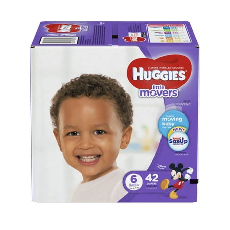 HUGGIES Little Movers Diapers, Size 6, 42 Ct