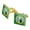 Gold, variant on State of Washington Flag Square Cufflink Set - Silver or Gold