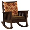 thumbnail image 2 of Furniture of America Edward Traditional Wood Slat Back Rocking Chair in Dark Oak, 2 of 4