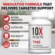 thumbnail image 4 of 10X Health TMG Suplementos - Suplemento de trimetilglicina para apoyo hepático, bienestar del corazón, energía, regular los niveles de homocisteína con betaína anhidra - Sin OGM y sin gluten - 60 cáps, 4 of 5