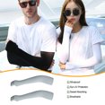 thumbnail image 4 of Sonducket Brazo Sol Protección Ocultar Guardia transpirable Ropa deportiva Deportes al aire libre Mangas de fitness para correr Pesca Ciclismo Ciclismo gris Sonducket OD021038-04, 4 of 6