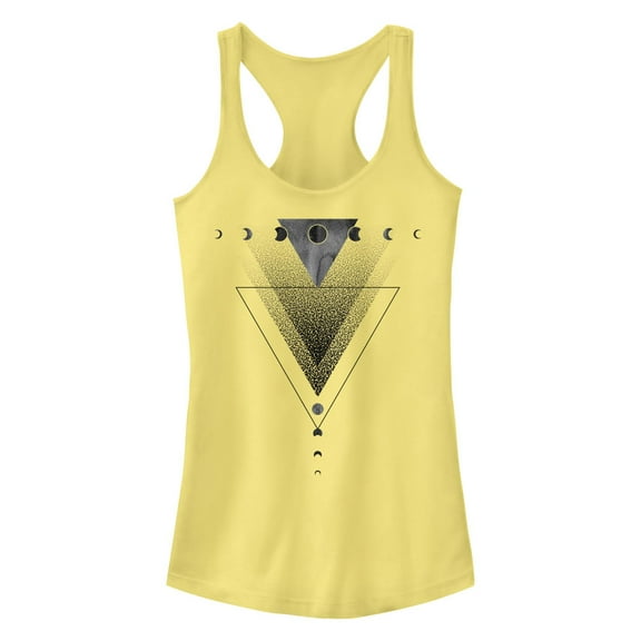 Junior's Lost Gods Geometric Moon Phases Racerback Tank Top
