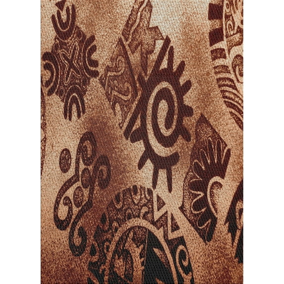 Ahgly Company Indoor Rectangle Patterned Tangerine Pink Novelty Area Rugs, Swatch Sample