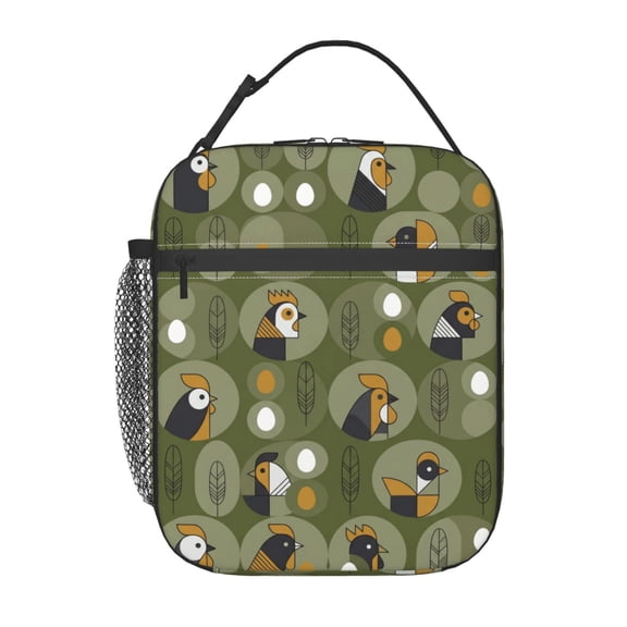 Chicken Lunch Bag For Women Men, Insulated Reusable Lunch Tote Bag, Large Capacity Lunch Box For Work, Leakproof Cooler Lunch Bag For Office Picnic Travel