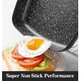 thumbnail image 5 of Koch Systeme CS 9.5 inch Nonstick Grill Pan, Marble Coating Square Grill Skillet with Lid and Bakelite Handle, Compatible with all Stoves, Black, 5 of 8