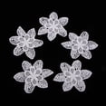 thumbnail image 3 of 5 piezas de encaje de flores blancas apliques de tul de bricolaje, 3 of 7