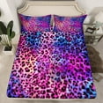 thumbnail image 2 of Erosebridal Cheetah Print Bed Sheets Set Full Size, Purple Bedding Full Size, Leopard Animal Sheet Set Full, Ultra Soft Bedroom Decorative, 4 Pieces, 2 of 7