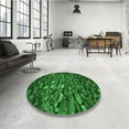 thumbnail image 4 of Ahgly Company Machine Washable Indoor Square Transitional Deep Emerald Green Area Rugs, 7' Square, 4 of 7