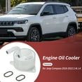 thumbnail image 2 of Unique Bargains No.68373829AA/68369628AA Engine Oil Cooler for Jeep Compass 2018-2022 2.4L L4 Aluminum Automatic Transmission Oil Cooler with Gaskets, 2 of 7