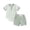 A119-Green, variant on TOWED22 Baby Boy Tractor Print Summer Clothes Short Sleeve T-Shirt Shorts 2 Piece Outfit Khaki,9-12 M