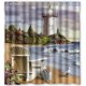 thumbnail image 1 of ABPHQTO Amazing Lighthouse Art Cortina de ducha Cortina de ducha impermeable 160x180 cm, 1 of 2