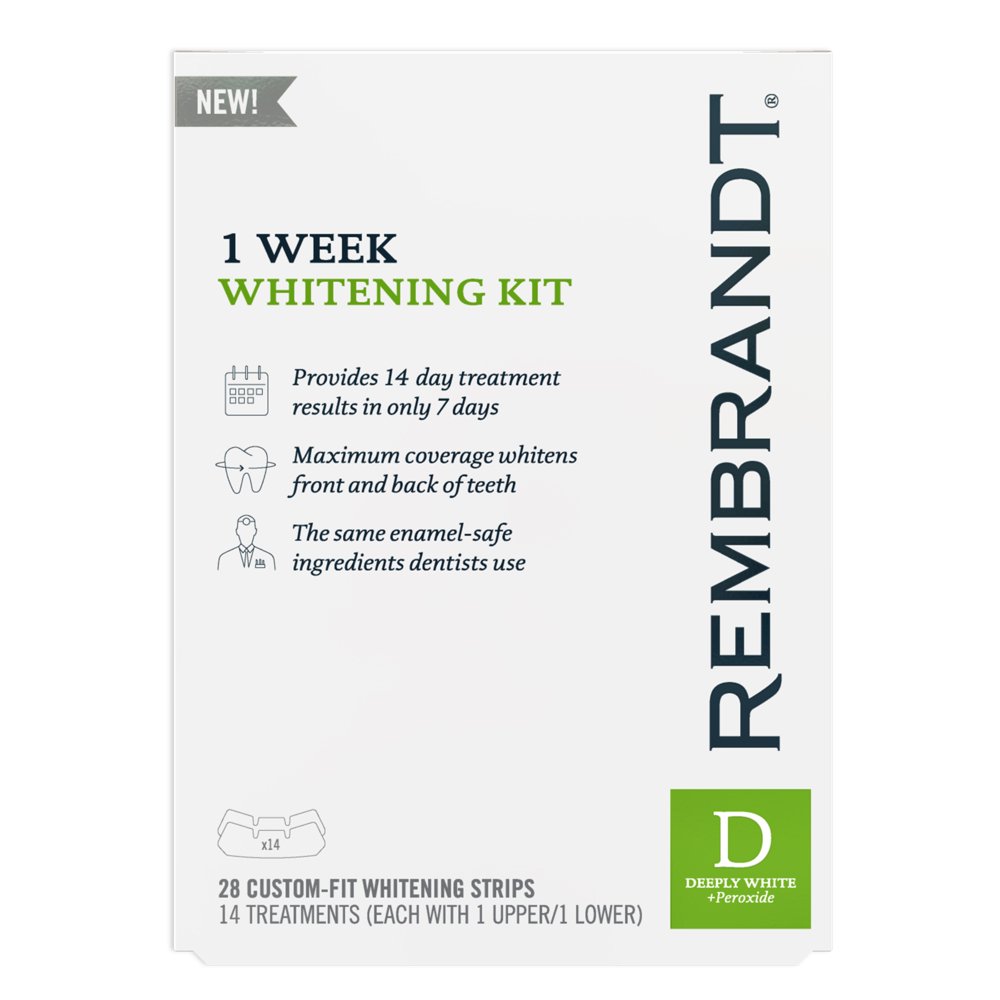 Rembrandt 1 Week Teeth Whitening Kit, 14 Treatments