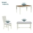 thumbnail image 4 of Mid-Century 6-Piece Wood Dining Table Set, Kitchen Table Set with Drawer, Upholstered Chairs and Bench, Butter Milk, 4 of 6