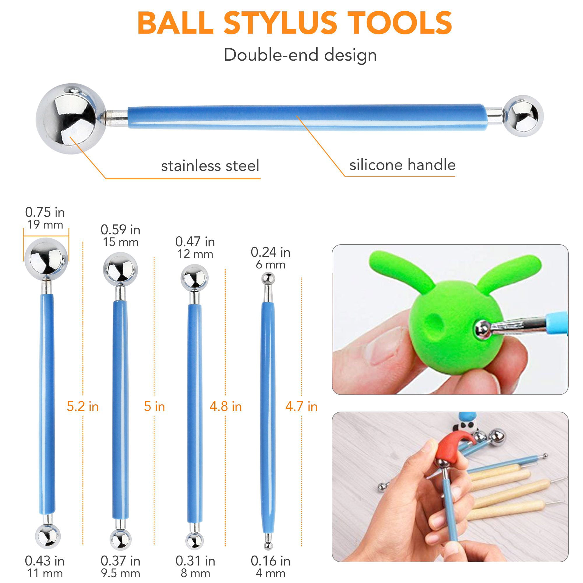 Sculpey Clay Style And Detail Tools Set Polyform Polymer Modeling 3 PC  ASSD01 715891140611