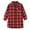 Red, variant on Lujianch Girls Toddler Plaid Pleated Mini Dress Button Down Plaid Flannel Shirts Long Sleeve Casual Dress, Blue Sizes 18-24 Months