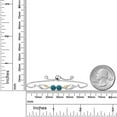 thumbnail image 3 of Gem Stone King 1.42 Ct Round London Blue Topaz 925 Silver and 10K Yellow Gold Lab Grown Diamond Bracelet for Women, 3 of 3