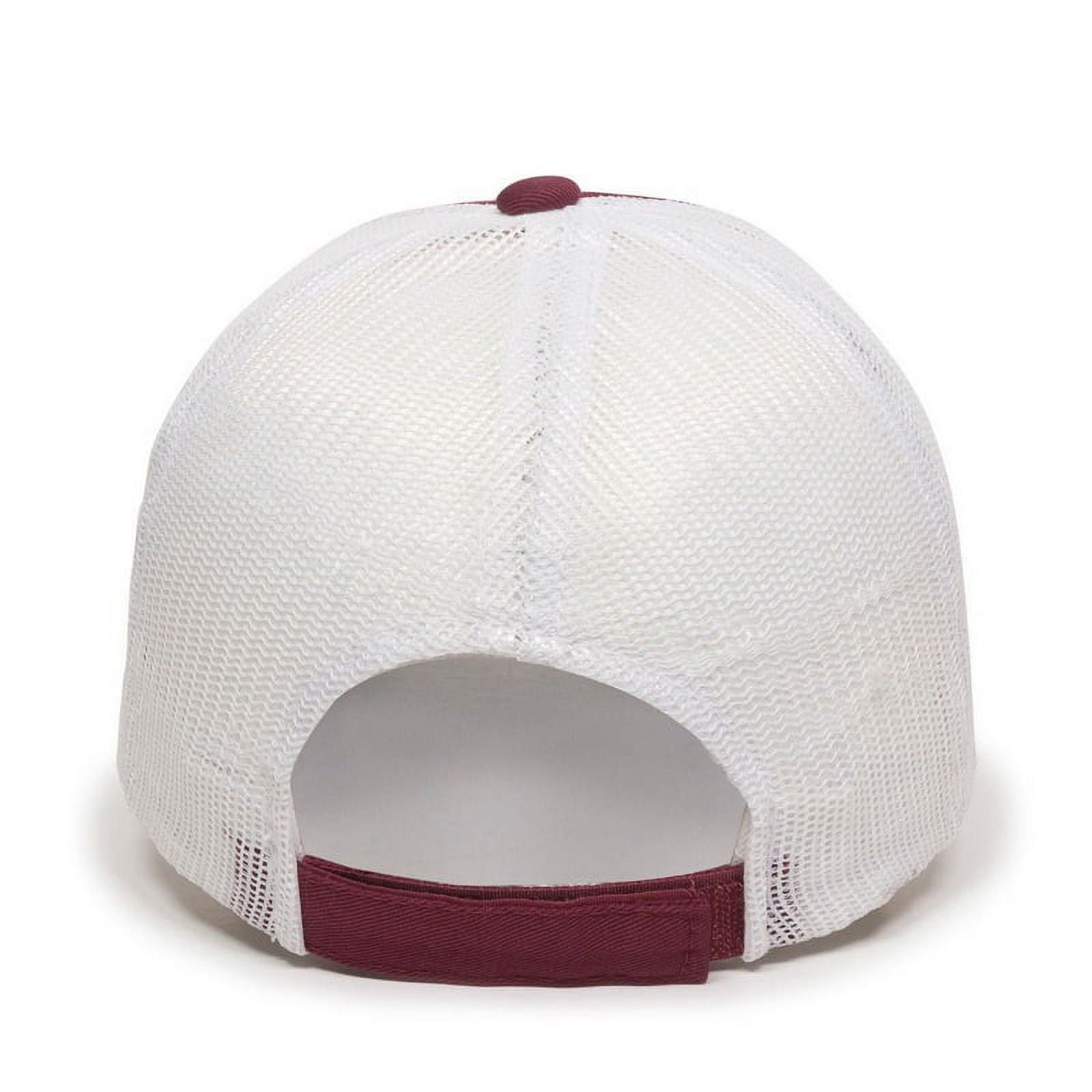 Outdoor Cap FWT-130 Heavy Garment Washed, Mesh Back-burgundy/white