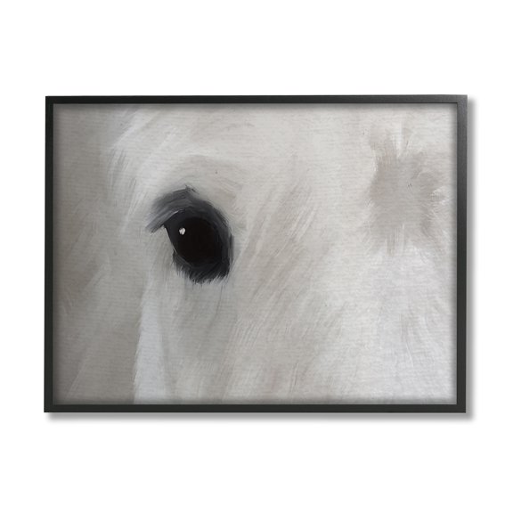 Stupell Industries White Horse Bold Eye Wild Stallion Close Up, 14 x 11, Design by Leah Straatsma