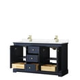 thumbnail image 3 of Wyndham Collection Avery 60" Wood Double Bathroom Vanity in Gold/Dark Blue, 3 of 3