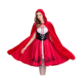 thumbnail image 1 of Disfraz de Caperucita Roja GóTica para Mujer Capa con Capucha Vestido de Fiesta de Halloween de Navidad con Capa Adulto Juego de Rol M, 1 of 7