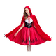 thumbnail image 1 of Disfraz de Caperucita Roja GóTica para Mujer, Capa con Capucha, Vestido de Fiesta de Halloween de Navidad con Capa, Juego de Rol para Adultos L, 1 of 7