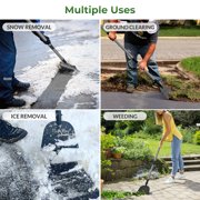 Walensee Flat Shovel, Snow Shovel, Ice Scraper, 54 inch Snow Ice Chopper for Walkway, Ice Removing, Outdoor Garden Cleaning Shovel Weed Remove Tool for Lawn Edging, Driveway Weeding Tool