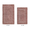 thumbnail image 2 of Better Trends Luxury Bathroom Rugs 2 Piece Set 100% Cotton Extra Soft Tufted Bath Rug Water Absorbent, Reversible Washable for Bathroom, Laundry Room 21”x34”|24”x40” Pink Lux Collection, 2 of 4