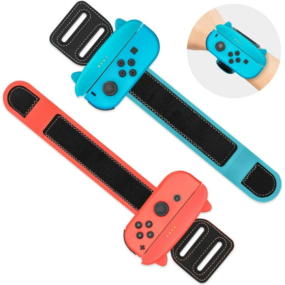 2 Pack Wristbands for Just Dance 2024 - Tendak 2 in 1 Elastic Wrist Strap Controller Grip Handle