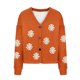 thumbnail image 4 of Cárdigan informal para mujer, con botones, estampado, chaqueta de moda, abrigo, blusa de poliéster para mujer, 4 of 5