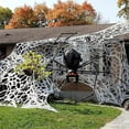 thumbnail image 6 of Large Halloween Spider Web Decor for Outdoor Displays - Durable Cloth Web with Realistic Crawling Spider - Easy to Hang on Trees, Bushes & Yard - Spooky Halloween Yard Decoration (100x200cm), 6 of 9