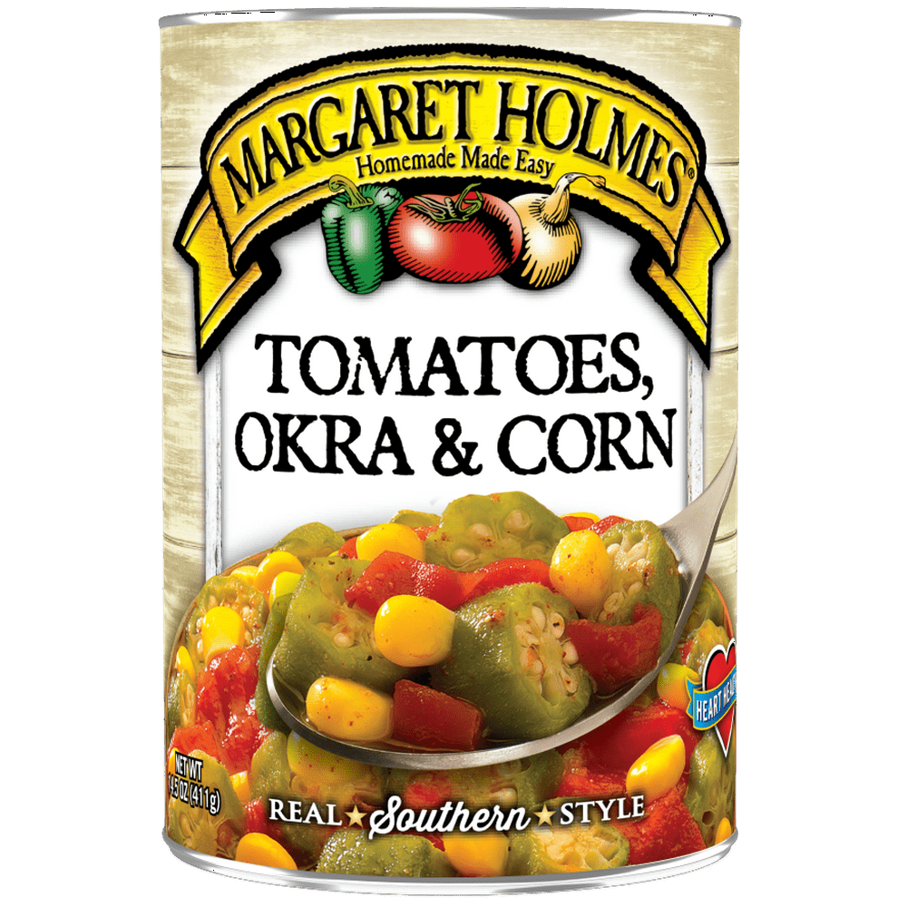 Margaret Holmes Tomatoes, Okra and Corn, 14.5 oz