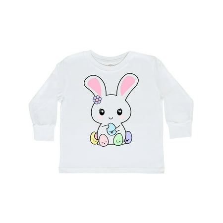 

Inktastic Kawaii Easter Bunny Gift Toddler Toddler Girl Long Sleeve T-Shirt