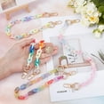 thumbnail image 4 of 4 Colors 40cm Rainbow Acrylic Purse Strap Bag Chain Cute Handle Replacement Handbag Crossbody Shoulder Strap Accessory Decoration for Bags Purse DIY Making, 4 of 5
