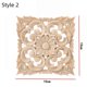 thumbnail image 3 of Aplique de estilo europeo de madera maciza, cuadrado, tallado, flor cuadrada, puerta, corazón, flor, accesorios de decoración de muebles, 3 of 5