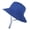 Sapphire Blue, variant on Opolski Kids Floral Dinosaur Print Adjustable Wide Brim Anti-UV Bucket Cap Beach Sun Hat