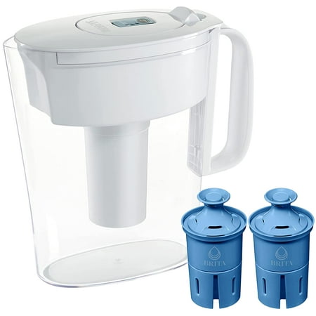

Brita Water Filter Pitcher for Tap and Drinking Water with 1 Standard Filter Lasts 2 Months 6-Cup Capacity BPA Free Turquoise