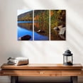 thumbnail image 2 of Elephant Stock Jordan Pond In Autumn Wall Art - Horizontal Multi Panel Canvas - Dining Room Wall Decor - Nature Multi Panel - Blue And Green Decor - 23" x 14", 2 of 4