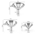 thumbnail image 5 of Jinsinto Stainless Steel Funnel,3pcs Stainless Steel Funnel Strainer Filter Set, 5 of 5